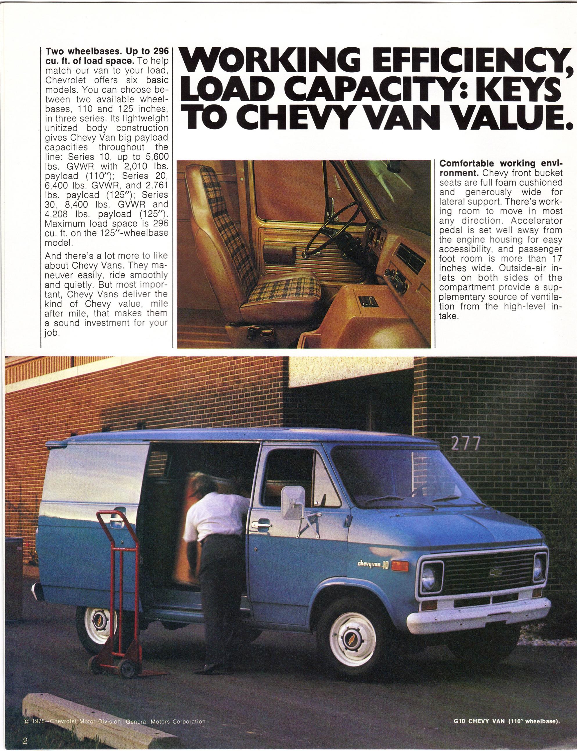 1976 Chevrolet Van Brochure Page 1